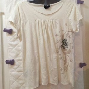 Small shirt with design.